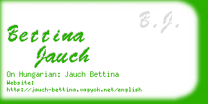 bettina jauch business card